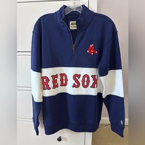 red sox zip up crew sweatshirt